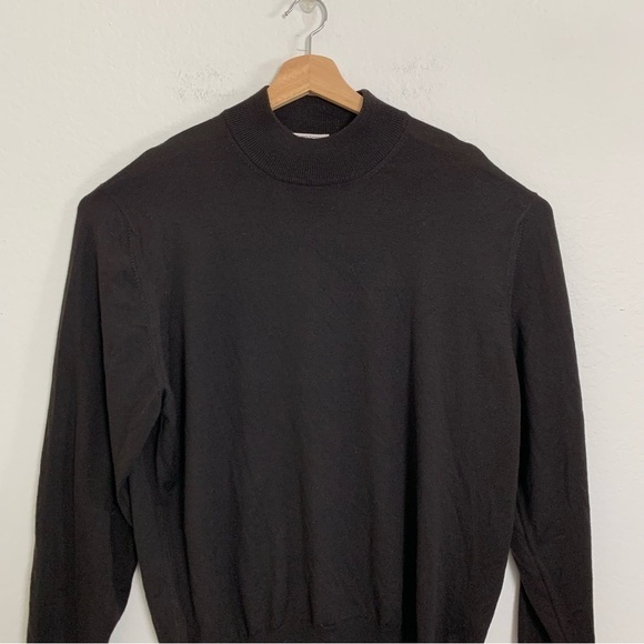 Gran Sasso Garys Virgin Wool Pullover Mock Neck Sweater Mens 2XL Dark Brown - Picture 8 of 11